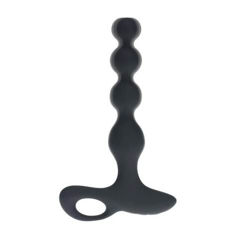 Wibrujący koralikowy korek analny silikonowy Levelz czarny 20 cm Levelz