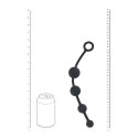 Zakrzywione silikonowe kulki analne Levelz czarne 29,5 cm Levelz
