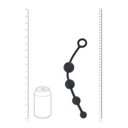Zakrzywione silikonowe kulki analne Levelz czarne 29,5 cm Levelz