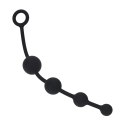 Zakrzywione silikonowe kulki analne Levelz czarne 29,5 cm Levelz