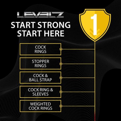 Zestaw 3 silikonowych pierścieni erekcyjnych Levelz L XL XXL czarny Levelz by Shots