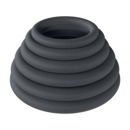 Zestaw 6 silikonowych pierścieni erekcyjnych Levelz czarny Levelz