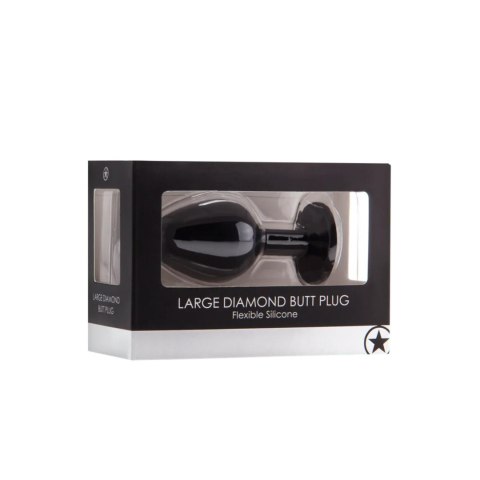 Korek analny Diamond Ouch! czarny duży 8 cm Ouch!