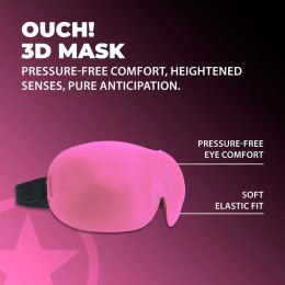 Opaska na oczy 3D Ouch poliestrowa różowa Ouch!