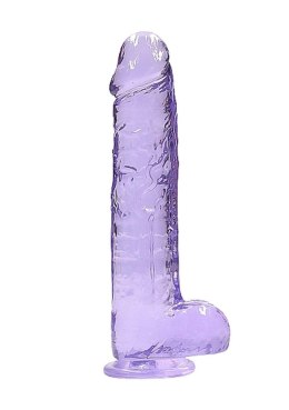 Dildo realistyczne RealRock z jądrami fioletowe 23 cm RealRock