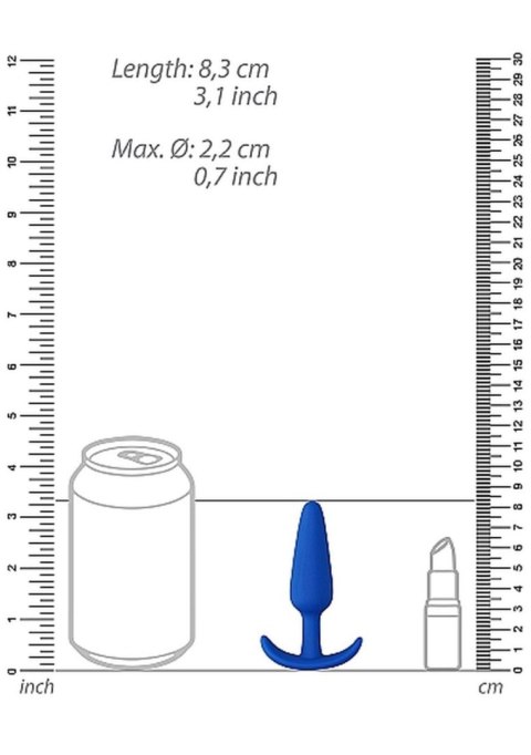 Korek analny silikonowy ShotsToys niebieski ShotsToys