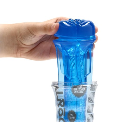 Masturbator RealRock Easy Rider niebieski TPE 21,5 cm RealRock