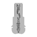Masturbator TPE Easy Rider RealRock czarny 21,5 cm RealRock