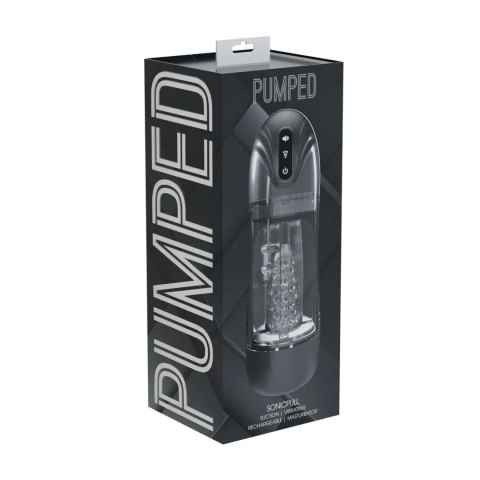Masturbator ssąco wibracyjny Pumped SonicPull grafitowy 25 cm Pumped