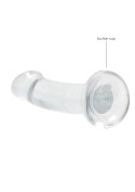 Przezroczyste dildo nieralistyczne z przyssawką RealRock 17 cm RealRock