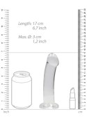 Przezroczyste dildo nieralistyczne z przyssawką RealRock 17 cm RealRock
