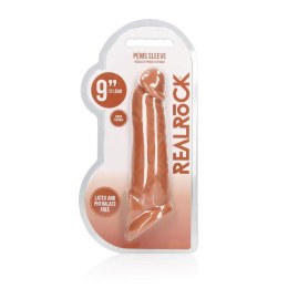 Superrealistyczna przedłużka na penisa RealRock TPE 20 cm RealRock