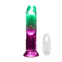 Wibrator LED RealRock przezroczysty TPE 16,5 cm RealRock