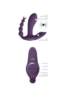 Wibrator analny Kata Vive fioletowy z pilotem USB Vive