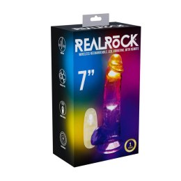 Wibrator realistyczny RealRock LED przezroczysty 19.5 cm RealRock