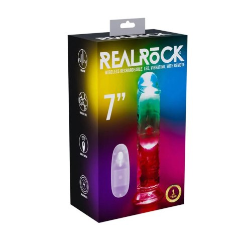 Wibrator realistyczny RealRock przezroczysty 20 cm RealRock