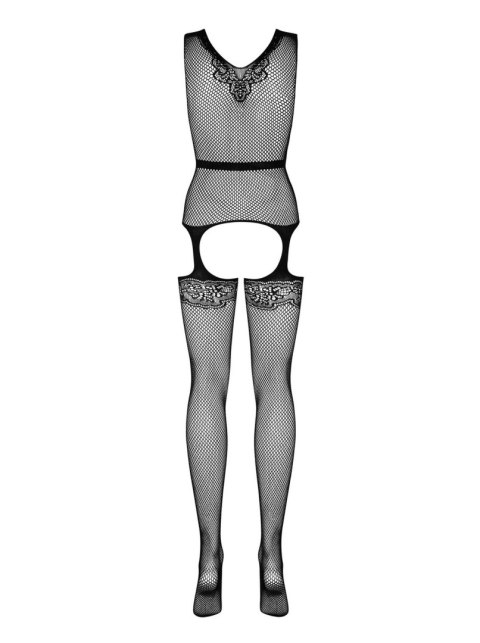 Bodystocking kwiatowy Obsessive F217 z kokardką S/M/L Obsessive
