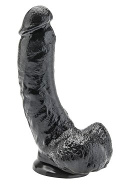 Dildo realistyczne Get Real z jądrami ToyJoy czarne 20 cm TOYJOY