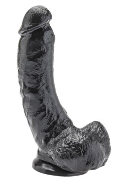 Dildo realistyczne Get Real z jądrami ToyJoy czarne 20 cm TOYJOY