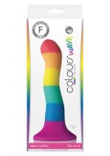 Dildo silikonowy Pride Edition Wave wielokolorowy 19 cm NS Novelties