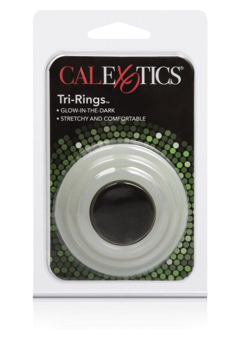 Pierścienie erekcyjne silikonowe Tri-Rings Calexotics białe CalExotics