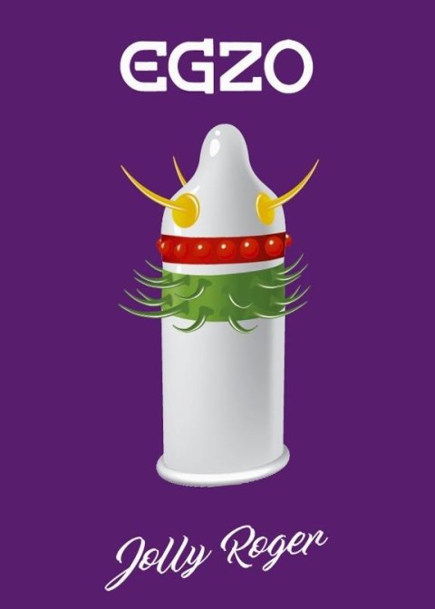 Prezerwatywy z wypustkami Egzo Jolly Roger Egzo