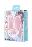 JOS VITA Wibrujące jajko na palec z nakładką, pudrowy róż, silikon 8,5 cm JOS
