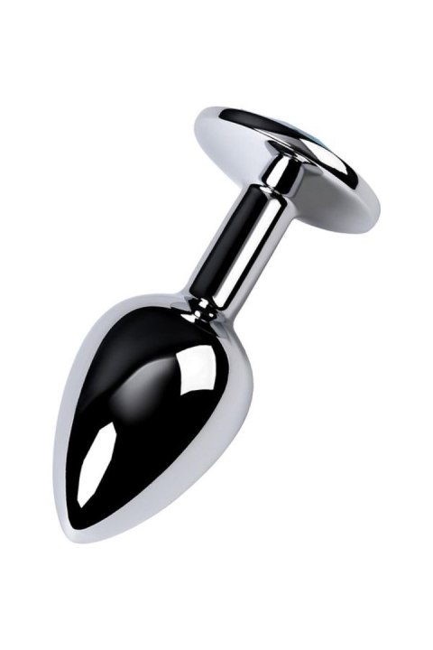 Korek analny metalowy TOYFA Metal srebrny z topazem 7 cm Metal by TOYFA