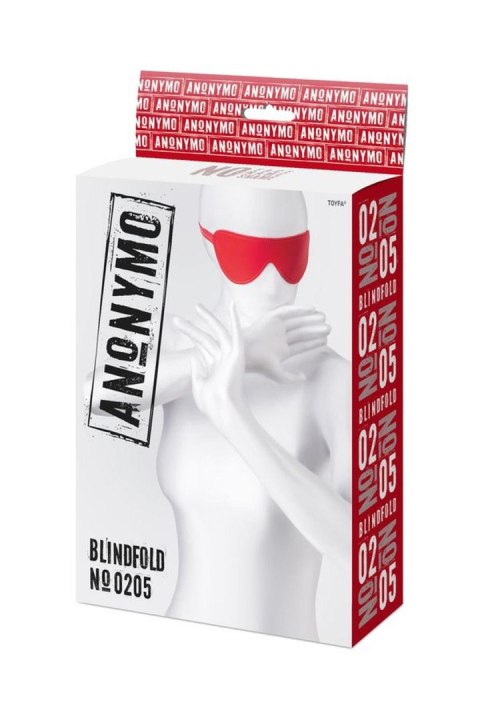 Maska BDSM Anonymo ze skóry PU czerwona 65 cm Anonymo by TOYFA