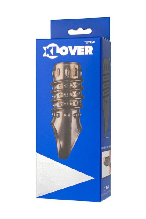 Nakładka na penisa XLover TPE przezroczysto czarna 10,5 cm XLover by TOYFA