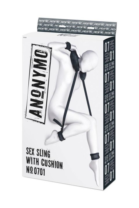 Pas do unieruchamiania z poduszką Anonymo welurowy czarny 127 cm Anonymo by TOYFA