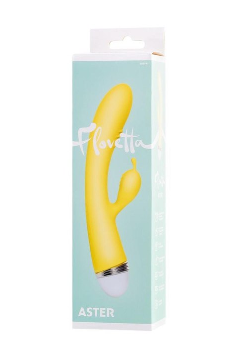 Wibrator króliczek Flovetta Aster silikonowy żółty USB 22 cm Flovetta