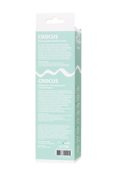 Wibrator króliczek Flovetta Crocus silikonowy fioletowy 17.5 cm USB Flovetta