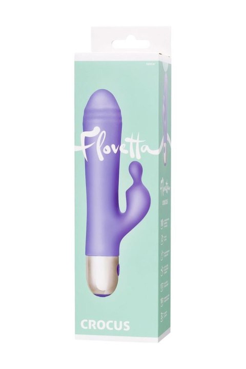 Wibrator króliczek Flovetta Crocus silikonowy fioletowy 17.5 cm USB Flovetta