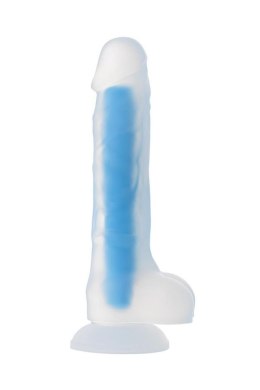 Dildo Matt Glow świecące w ciemności niebieskie 18 cm Beyond by Toyfa