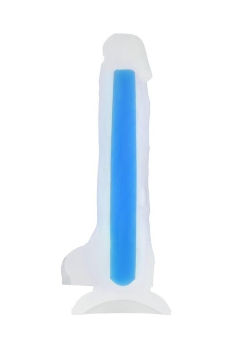 Dildo Matt Glow świecące w ciemności niebieskie 18 cm Beyond by Toyfa