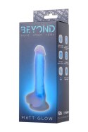 Dildo Matt Glow świecące w ciemności niebieskie 18 cm Beyond by Toyfa