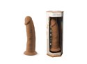 Dildo z cyberskóry Silexd Model 2 karmelowy 19 cm z przyssawką Silexd