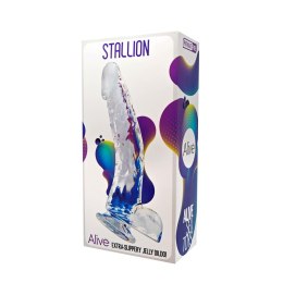 Dildo żelowe Stallion Alive przezroczysty 22 cm Alive