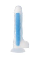 Dildo żelowe świecące Bruce Glow niebieskie 16,5 cm Beyond Beyond by Toyfa