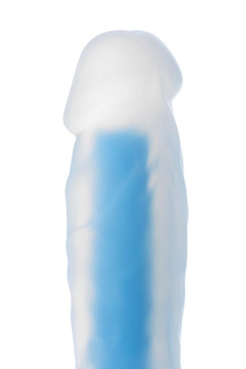 Dildo żelowe świecące Bruce Glow niebieskie 16,5 cm Beyond Beyond by Toyfa
