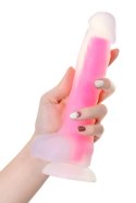 Dildo żelowe świecące Peter Glow Beyond różowe 16,5 cm Beyond by Toyfa