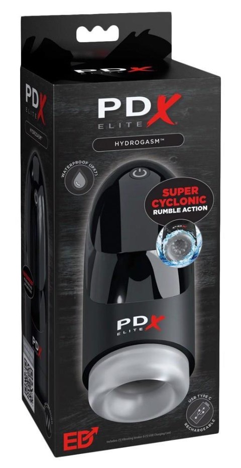 Masturbator wibrujący PDX Elite Hydrogasm wodoodporny USB 20 cm PDX Elite