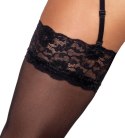 Pończochy z koronką Cottelli LEGWEAR czarne M 20 den Cottelli LEGWEAR