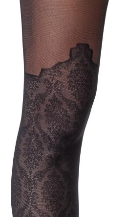 Rajstopy bez kroku koronkowe Cottelli czarne Cottelli LEGWEAR