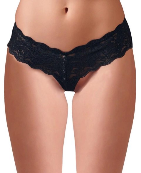 Stringi perłowe Cottelli LINGERIE czarne M Cottelli LINGERIE