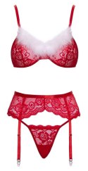 Świąteczny komplet bielizny Cottelli L/XL czerwony Cottelli LINGERIE