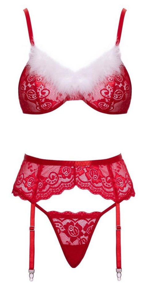 Świąteczny komplet bielizny Cottelli L/XL czerwony Cottelli LINGERIE