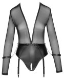 Body Cottelli BONDAGE czarne S z pasem i kajdankami Cottelli BONDAGE