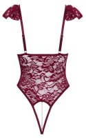 Body Cottelli bordowe z perełkami L Cottelli LINGERIE